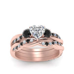 Load image into Gallery viewer, twisted-heart-wedding-band-with-black-diamond-in-rose-gold-FDENS3301HTGBLACK-NL-RG.jpg
