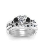 Load image into Gallery viewer, twisted-heart-wedding-band-with-black-diamond-in-white-gold-FDENS3301HTGBLACK-NL-WG.jpg
