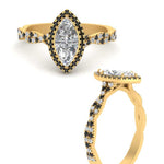 Load image into Gallery viewer, twisted-marquise-black-diamond-halo-engagement-ring-in-yellow-gold-FD9126MQRGBLACKANGEL3-NL-YG_8aaf2fde-baaa-4459-bb12-e366829927c4?v=1757924922
