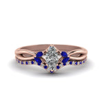 Load image into Gallery viewer, twisted-marquise-cut-diamond-bridal-set-with-blue-sapphire-in-14K-rose-gold-FD8300MQGSABL-NL-RG.jpg
