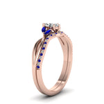 Load image into Gallery viewer, twisted-marquise-cut-diamond-bridal-set-with-blue-sapphire-in-14K-rose-gold-FD8300MQGSABL-NL-RG.jpg
