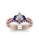 Load image into Gallery viewer, twisted-marquise-cut-diamond-bridal-set-with-blue-sapphire-in-14K-rose-gold-FD8300MQGSABL-NL-RG.jpg
