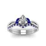 Load image into Gallery viewer, twisted-marquise-cut-diamond-bridal-set-with-blue-sapphire-in-14K-white-gold-FD8300MQGSABL-NL-WG.jpg
