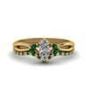 Load image into Gallery viewer, twisted-marquise-cut-diamond-bridal-set-with-emerald-in-14K-yellow-gold-FD8300MQGEMGR-NL-YG.jpg