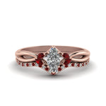 Load image into Gallery viewer, twisted-marquise-cut-diamond-bridal-set-with-ruby-in-14K-rose-gold-FD8300MQGRUDR-NL-RG.jpg
