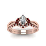 Load image into Gallery viewer, twisted-marquise-cut-diamond-bridal-set-with-ruby-in-14K-rose-gold-FD8300MQGRUDR-NL-RG.jpg
