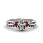 Load image into Gallery viewer, twisted-marquise-cut-diamond-bridal-set-with-ruby-in-14K-white-gold-FD8300MQGRUDR-NL-WG.jpg
