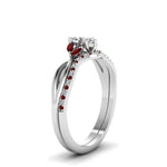 Load image into Gallery viewer, twisted-marquise-cut-diamond-bridal-set-with-ruby-in-14K-white-gold-FD8300MQGRUDR-NL-WG.jpg
