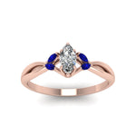 Load image into Gallery viewer, twisted-marquise-cut-diamond-ring-with-blue-sapphire-in-14K-rose-gold-FD8300MQRGSABL-NL-RG.jpg
