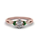 Load image into Gallery viewer, twisted-marquise-cut-diamond-ring-with-emerald-in-14K-rose-gold-FD8300MQRGEMGR-NL-RG.jpg
