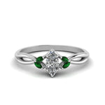 Load image into Gallery viewer, twisted-marquise-cut-diamond-ring-with-emerald-in-14K-white-gold-FD8300MQRGEMGR-NL-WG.jpg
