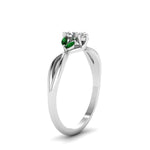 Load image into Gallery viewer, twisted-marquise-cut-diamond-ring-with-emerald-in-14K-white-gold-FD8300MQRGEMGR-NL-WG.jpg
