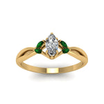 Load image into Gallery viewer, twisted-marquise-cut-diamond-ring-with-emerald-in-14K-yellow-gold-FD8300MQRGEMGR-NL-YG.jpg
