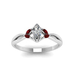 Load image into Gallery viewer, twisted-marquise-cut-diamond-ring-with-ruby-in-14K-white-gold-FD8300MQRGRUDR-NL-WG.jpg
