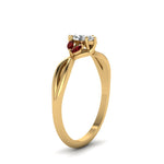 Load image into Gallery viewer, twisted-marquise-cut-diamond-ring-with-ruby-in-14K-yellow-gold-FD8300MQRGRUDR-NL-YG.jpg
