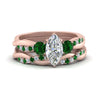 Load image into Gallery viewer, twisted-marquise-diamond-wedding-band-with-emerald-in-rose-gold-FDENS3301MQGEMGR-NL-RG.jpg