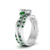 Load image into Gallery viewer, twisted-marquise-diamond-wedding-band-with-emerald-in-white-gold-FDENS3301MQGEMGR-NL-WG.jpg