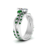 Load image into Gallery viewer, twisted-marquise-diamond-wedding-band-with-emerald-in-white-gold-FDENS3301MQGEMGR-NL-WG.jpg
