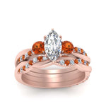 Load image into Gallery viewer, twisted-marquise-diamond-wedding-band-with-orange-sapphire-in-rose-gold-FDENS3301MQGSAOR-NL-RG.jpg
