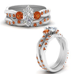 Load image into Gallery viewer, twisted-marquise-diamond-wedding-band-with-orange-sapphire-in-white-gold-FDENS3301MQGSAOR-NL-WG.jpg
