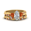 Load image into Gallery viewer, twisted-marquise-diamond-wedding-band-with-orange-sapphire-in-yellow-gold-FDENS3301MQGSAOR-NL-YG.jpg