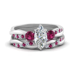 Load image into Gallery viewer, twisted-marquise-diamond-wedding-band-with-pink-sapphire-in-white-gold-FDENS3301MQGSADRPI-NL-WG.jpg
