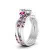 Load image into Gallery viewer, twisted-marquise-diamond-wedding-band-with-pink-sapphire-in-white-gold-FDENS3301MQGSADRPI-NL-WG.jpg