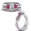 Load image into Gallery viewer, twisted-marquise-diamond-wedding-band-with-pink-sapphire-in-white-gold-FDENS3301MQGSADRPI-NL-WG.jpg