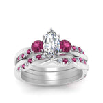 Load image into Gallery viewer, twisted-marquise-diamond-wedding-band-with-pink-sapphire-in-white-gold-FDENS3301MQGSADRPI-NL-WG.jpg
