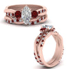 Load image into Gallery viewer, twisted-marquise-diamond-wedding-band-with-ruby-in-rose-gold-FDENS3301MQGRUDR-NL-RG.jpg