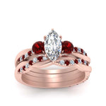 Load image into Gallery viewer, twisted-marquise-diamond-wedding-band-with-ruby-in-rose-gold-FDENS3301MQGRUDR-NL-RG.jpg
