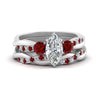 Load image into Gallery viewer, twisted-marquise-diamond-wedding-band-with-ruby-in-white-gold-FDENS3301MQGRUDR-NL-WG.jpg