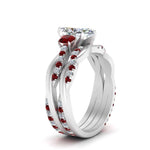 Load image into Gallery viewer, twisted-marquise-diamond-wedding-band-with-ruby-in-white-gold-FDENS3301MQGRUDR-NL-WG.jpg
