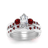 Load image into Gallery viewer, twisted-marquise-diamond-wedding-band-with-ruby-in-white-gold-FDENS3301MQGRUDR-NL-WG.jpg