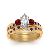 Load image into Gallery viewer, twisted-marquise-diamond-wedding-band-with-ruby-in-yellow-gold-FDENS3301MQGRUDR-NL-YG.jpg