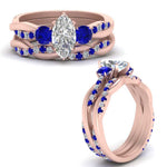 Load image into Gallery viewer, twisted-marquise-diamond-wedding-band-with-sapphire-in-rose-gold-FDENS3301MQGSABL-NL-RG.jpg
