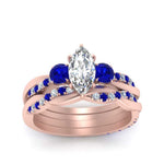 Load image into Gallery viewer, twisted-marquise-diamond-wedding-band-with-sapphire-in-rose-gold-FDENS3301MQGSABL-NL-RG.jpg

