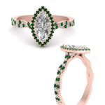 Load image into Gallery viewer, twisted-marquise-emerald-halo-engagement-ring-in-rose-gold-FD9126MQRGEMGRANGEL3-NL-RG_9de569e6-0685-469b-a5fa-d6f3044dd92d?v=1757924922
