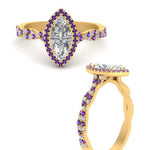 Load image into Gallery viewer, twisted-marquise-purple-topaz-halo-engagement-ring-in-yellow-gold-FD9126MQRGVITOANGEL3-NL-YG_425c5f05-a21f-4822-bc08-299b277ebecb?v=1757924922
