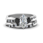 Load image into Gallery viewer, twisted-marquise-wedding-band-with-black-diamond-in-white-gold-FDENS3301MQGBLACK-NL-WG.jpg
