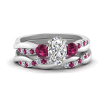 Load image into Gallery viewer, twisted-oval-shaped-diamond-wedding-band-with-pink-sapphire-in-white-gold-FDENS3301OVGSADRPI-NL-WG.jpg
