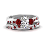 Load image into Gallery viewer, twisted-oval-shaped-diamond-wedding-band-with-ruby-in-white-gold-FDENS3301OVGRUDR-NL-WG.jpg

