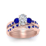 Load image into Gallery viewer, twisted-oval-shaped-diamond-wedding-band-with-sapphire-in-rose-gold-FDENS3301OVGSABL-NL-RG.jpg
