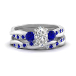 Load image into Gallery viewer, twisted-oval-shaped-diamond-wedding-band-with-sapphire-in-white-gold-FDENS3301OVGSABL-NL-WG.jpg
