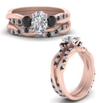 Load image into Gallery viewer, twisted-oval-shaped-wedding-band-with-black-diamond-in-rose-gold-FDENS3301OVGBLACK-NL-RG.jpg
