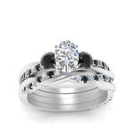Load image into Gallery viewer, twisted-oval-shaped-wedding-band-with-black-diamond-in-white-gold-FDENS3301OVGBLACK-NL-WG.jpg
