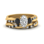 Load image into Gallery viewer, twisted-oval-shaped-wedding-band-with-black-diamond-in-yellow-gold-FDENS3301OVGBLACK-NL-YG.jpg
