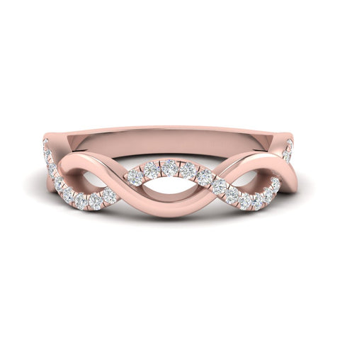 Twisted Pave Wedding Band