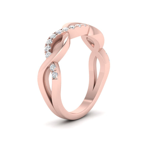 Twisted Pave Wedding Band