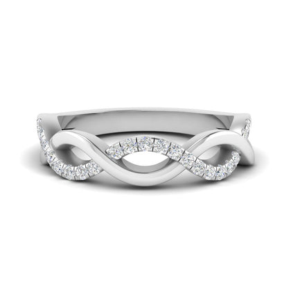 Twisted Pave Wedding Band